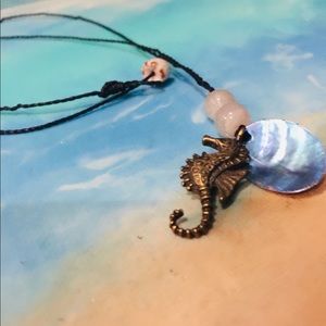 Seashore Waterproof necklace with jasper bead